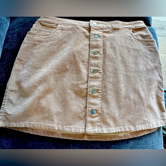 Express Dresses & Skirts - Tan corduroy mini skirt size 12